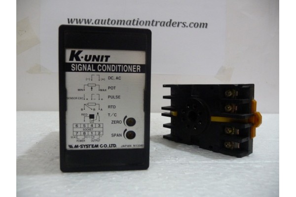 K-Unit Signal Conditioner with Base, KVS-5A-F, M-System, Japan  (14 Days Warrenty on Entire Stock)